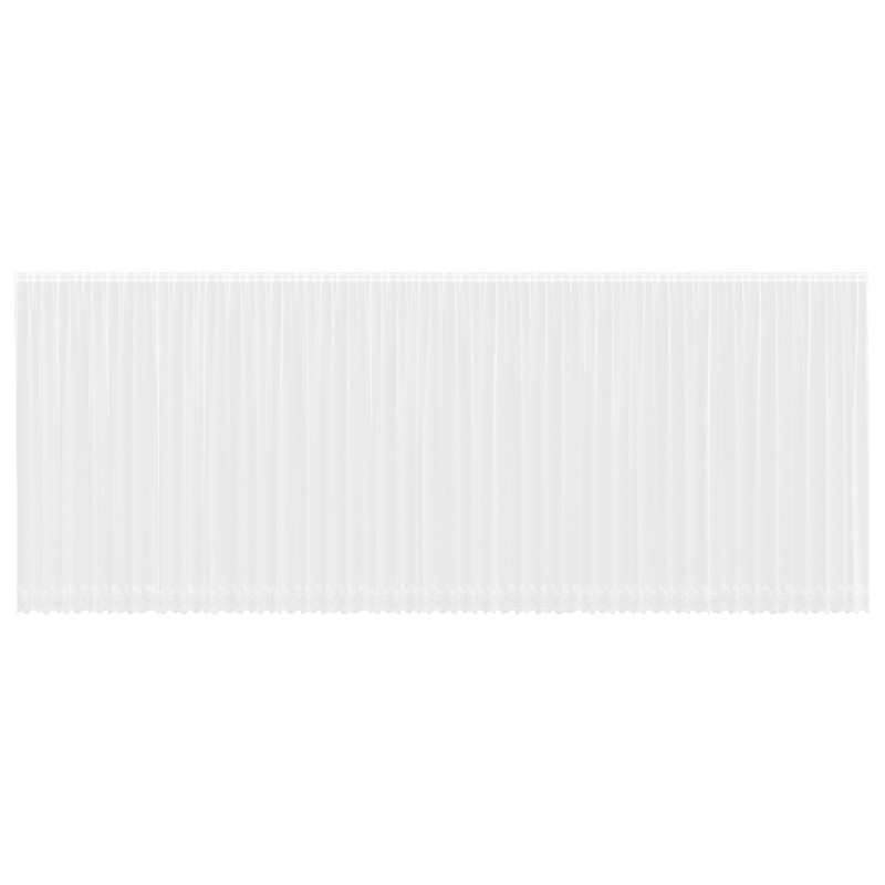 vidaXL Mežģīņu aizkars ar aizkariem Balts 280x1200cm Poliesters