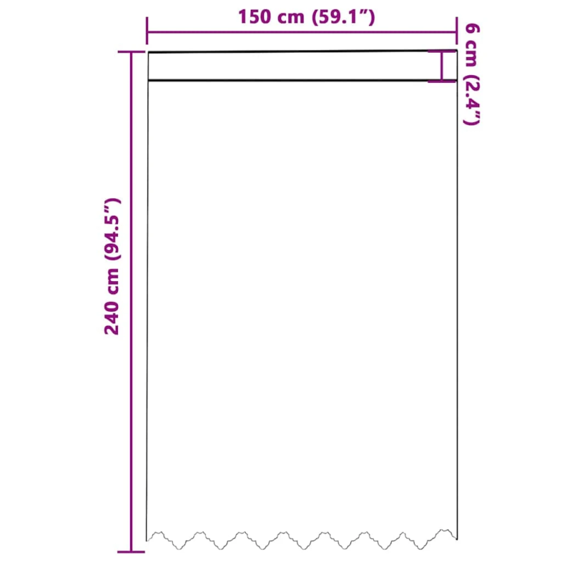 vidaXL Mežģīņu aizkars ar aizkariem Balts 240 x 150 cm Poliesters