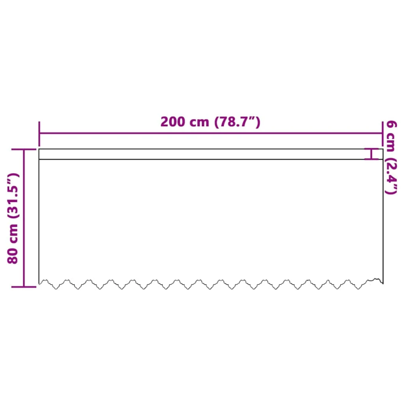 vidaXL Mežģīņu aizkars ar aizkariem Balts 80 x 200 cm Poliesters