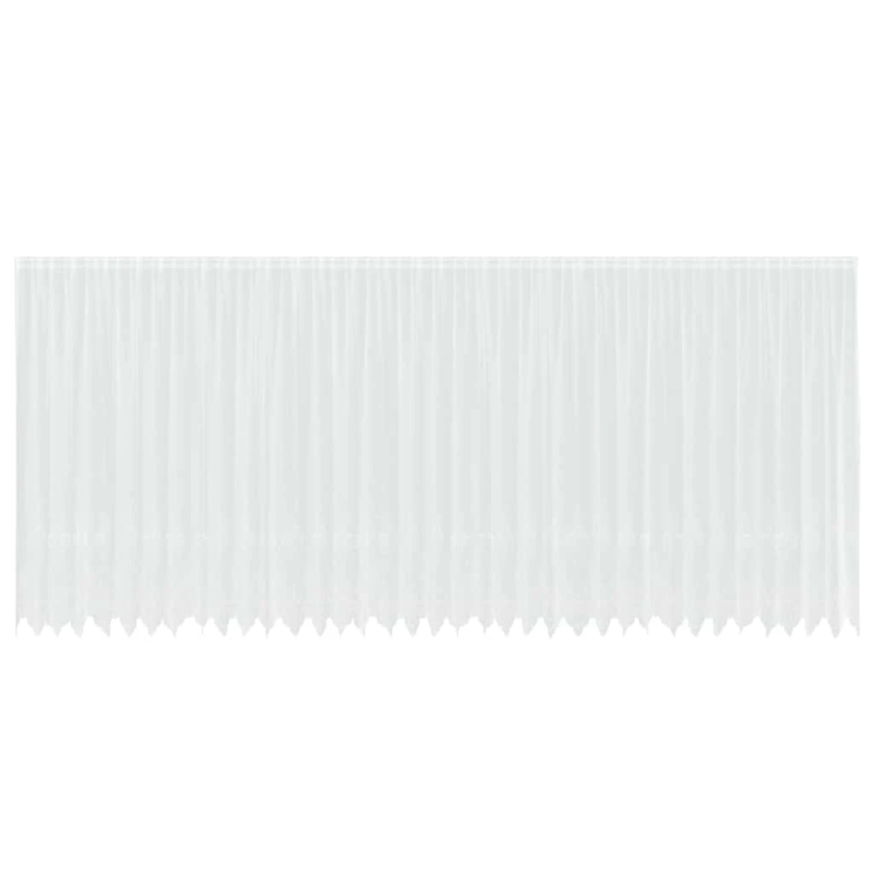 vidaXL Mežģīņu aizkars ar aizkariem Balts 240x900cm Poliesters