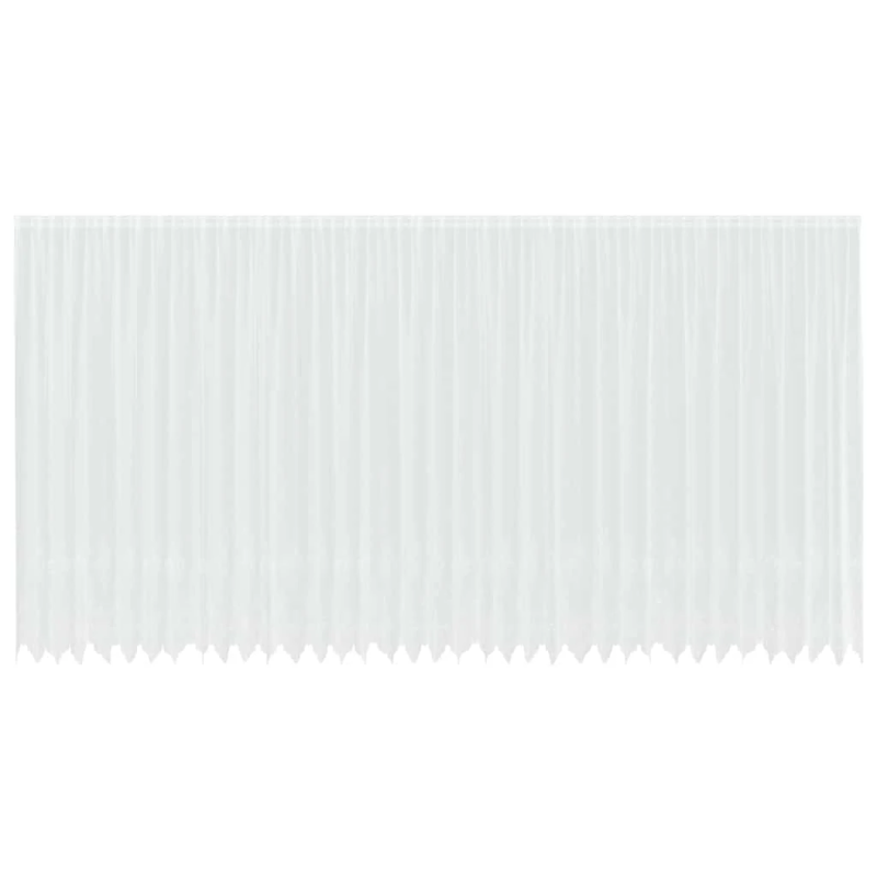 vidaXL Mežģīņu aizkars ar aizkariem Balts 260 x 900 cm Poliesters