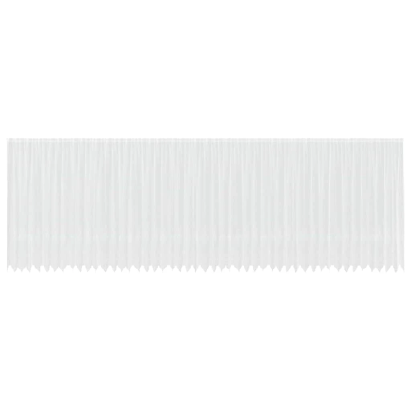 vidaXL Mežģīņu aizkars ar aizkariem Balts 220 x 1200 cm Poliesters