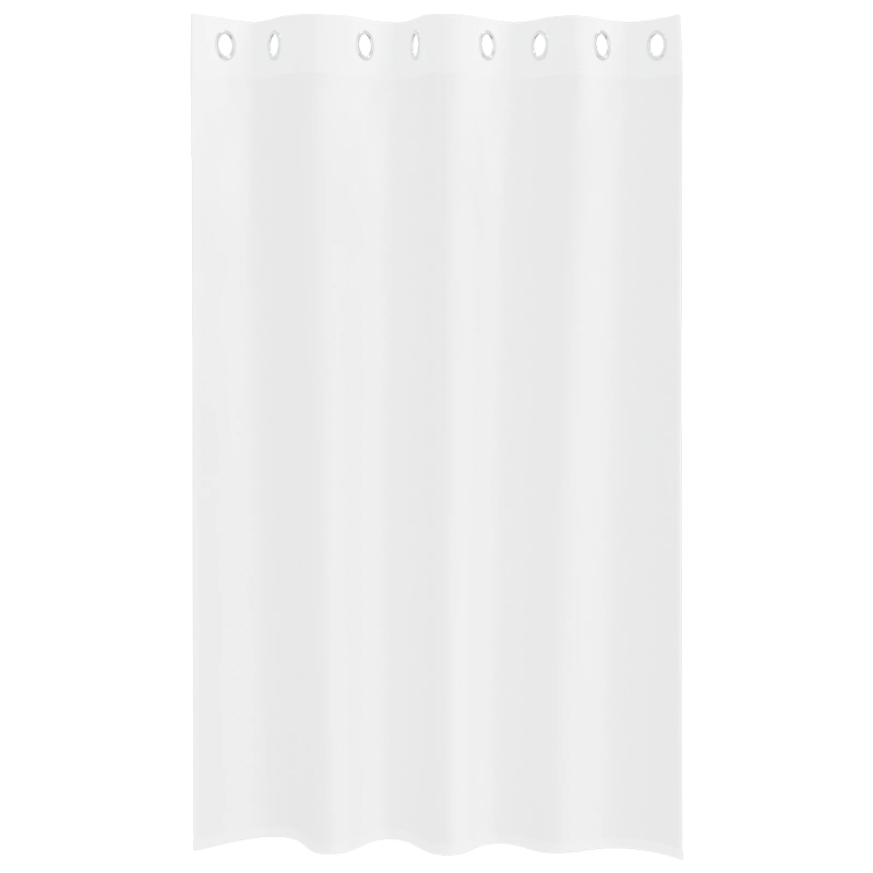 vidaXL Voile aizkaris ar aizkariem 2 pcs Balts 175 x 140 cm Poliesters