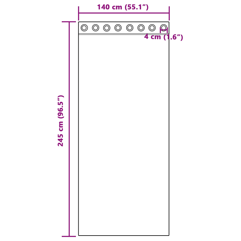 vidaXL Voile aizkaris 2 pcs Krēmkrāsa 245 x 140 cm Poliesters