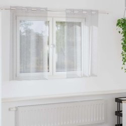 vidaXL Voile aizkaris 2 pcs Gaiši pelēks 140 x 140 cm Poliesters