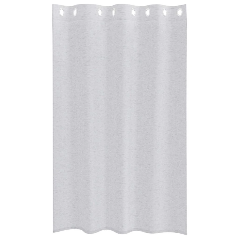 vidaXL Voile aizkaris 2 pcs Gaiši pelēks 175 x 140 cm Poliesters