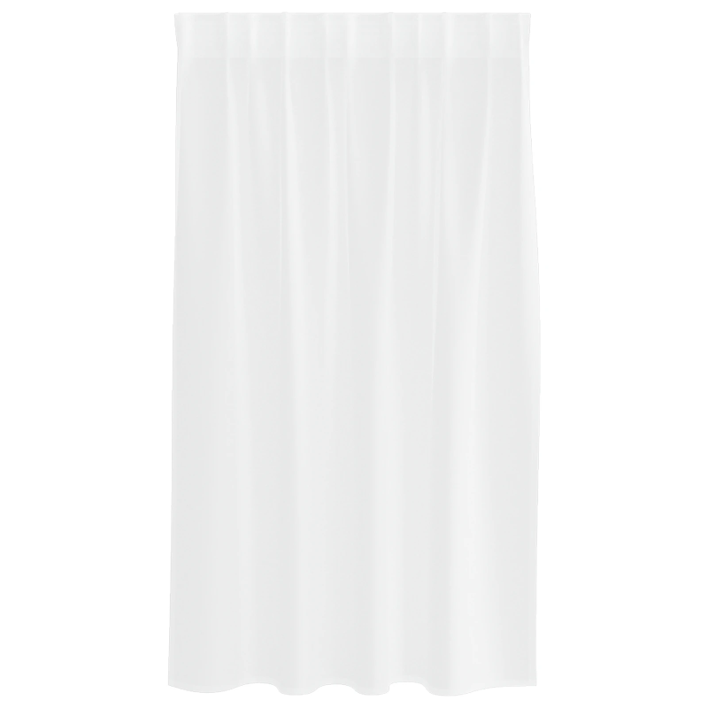 vidaXL Voile aizkaris ar aizkariem 2 pcs Balts 140 x 140 cm Poliesters