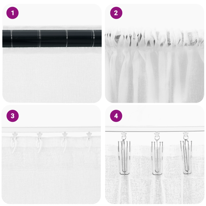 vidaXL Voile aizkaris ar aizkariem 2 pcs Balts 245 x 140 cm Poliesters