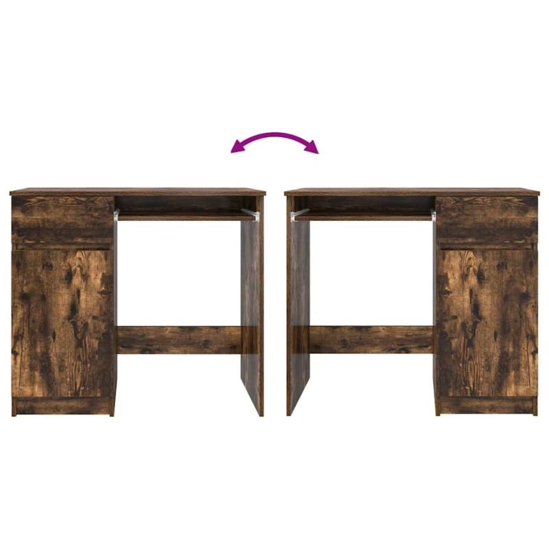 vidaXL rakstāmgalds, ozolkoka krāsa, 86x49x76 cm inženierijas koks