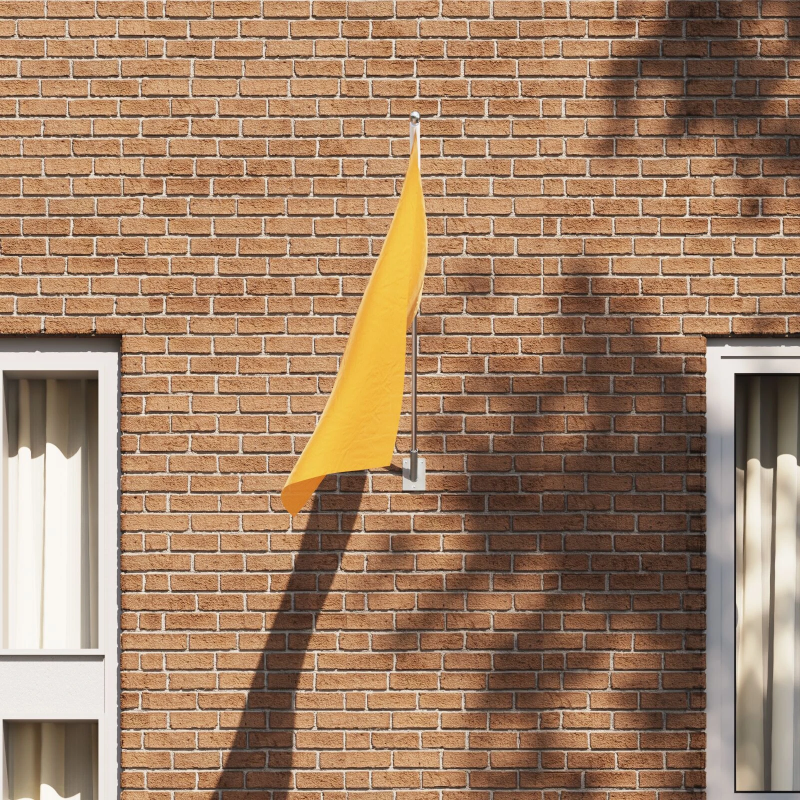 vidaXL Karoga Pole Turētājs Sudraba 10.5 x 7.5 x 0.2 cm Tērauds