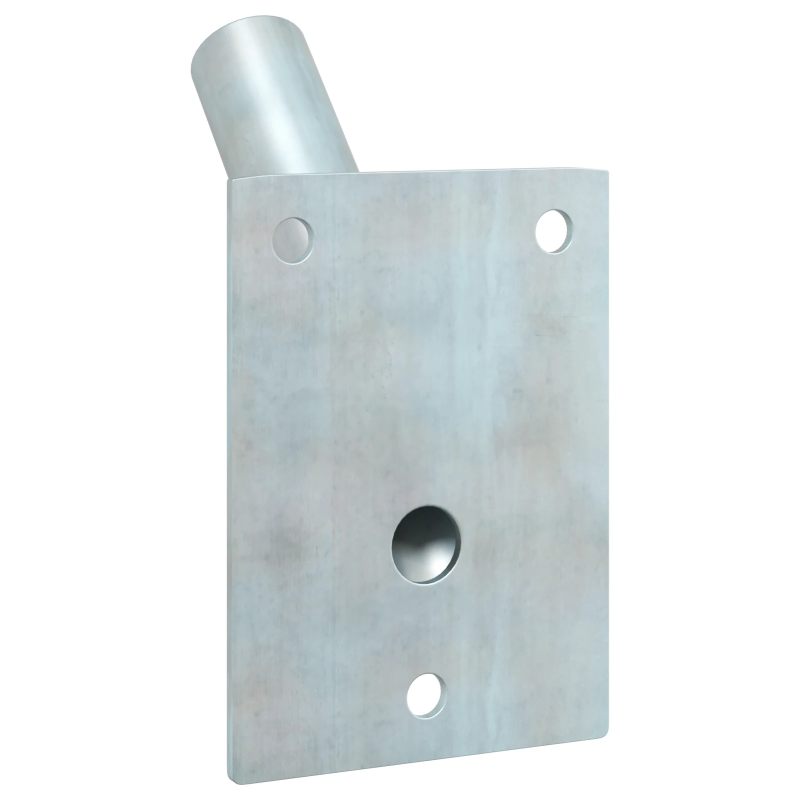 vidaXL Karoga Pole Turētājs Sudraba 10.5 x 7.5 x 0.2 cm Tērauds