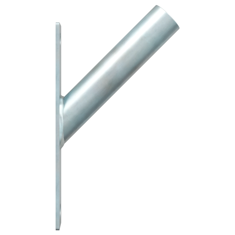 vidaXL Karoga Pole Turētājs Sudraba 10.5 x 7.5 x 0.2 cm Tērauds