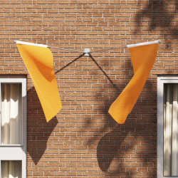 vidaXL Karoga Pole Turētājs Sudraba 10.5 x 7.5 x 0.2 cm Tērauds