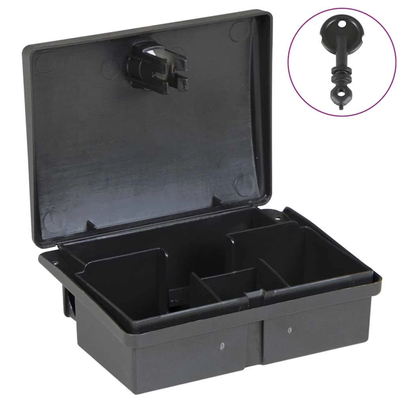 vidaXL Mouse Traps 10gb Melns 13x10x4 cm