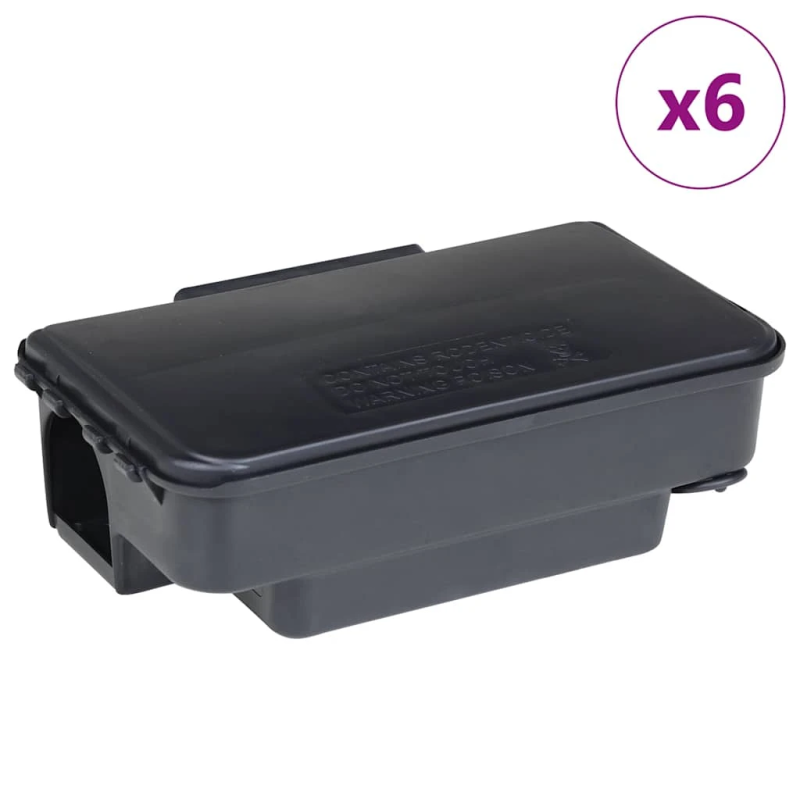vidaXL Peļu slazdi 6gb Melns 22x12,5x7,5 cm