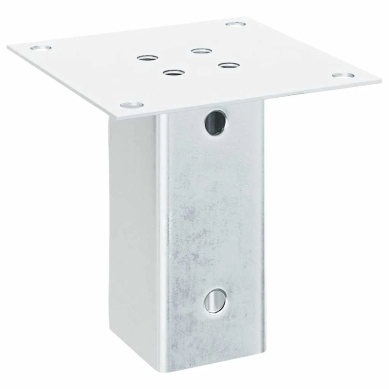 vidaXL Statu pamatnes Kvadrāts 4 gab Sudrabs 71x71 mm Cinkots Tērauds