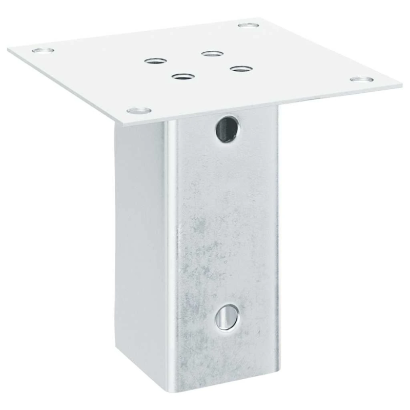 vidaXL Statu pamatnes Kvadrāts 12gb Sudrabs 71x71 mm Cinkots Tērauds