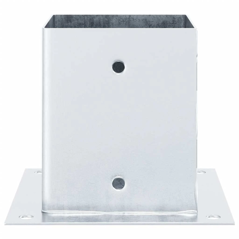 vidaXL Statu pamatnes Kvadrāts 12gb Sudrabs 101x101 mm Cinkots Tērauds