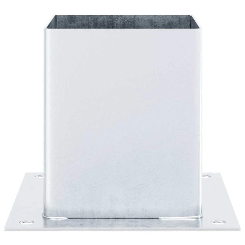 vidaXL Statu pamatnes Kvadrāts 12gb Sudrabs 121x121 mm Cinkots Tērauds