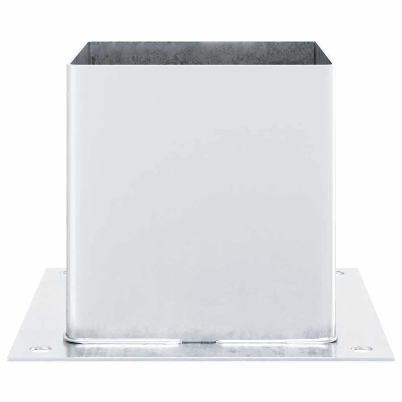 vidaXL Statu pamatnes Kvadrāts 4 gab Sudrabs 141x141mm Cinkots tērauds