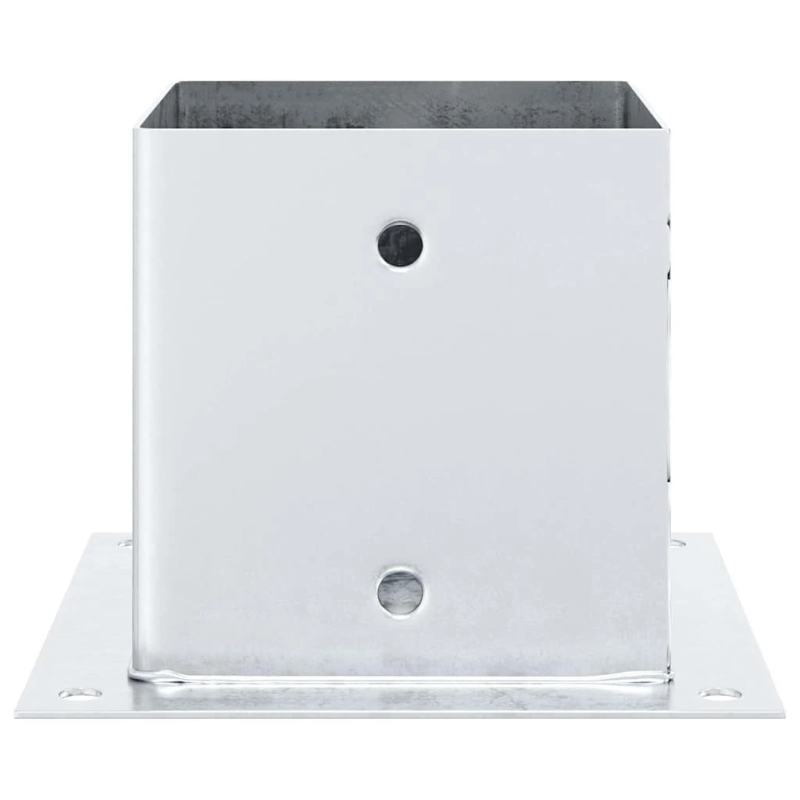 vidaXL Statu pamatnes Kvadrāts 4 gab Sudrabs 141x141mm Cinkots tērauds