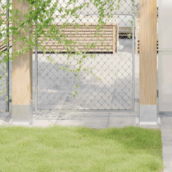 vidaXL Statu pamatnes Kvadrāts 12gb Sudrabs 141x141 mm Cinkots Tērauds