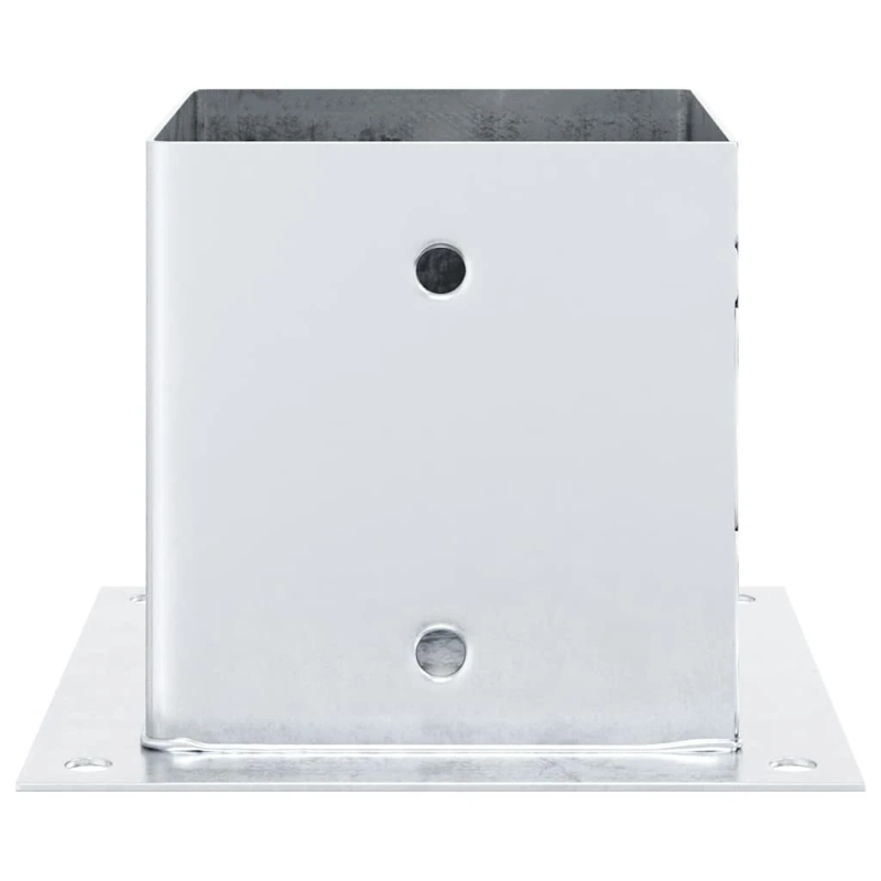 vidaXL Statu pamatnes Kvadrāts 12gb Sudrabs 141x141 mm Cinkots Tērauds