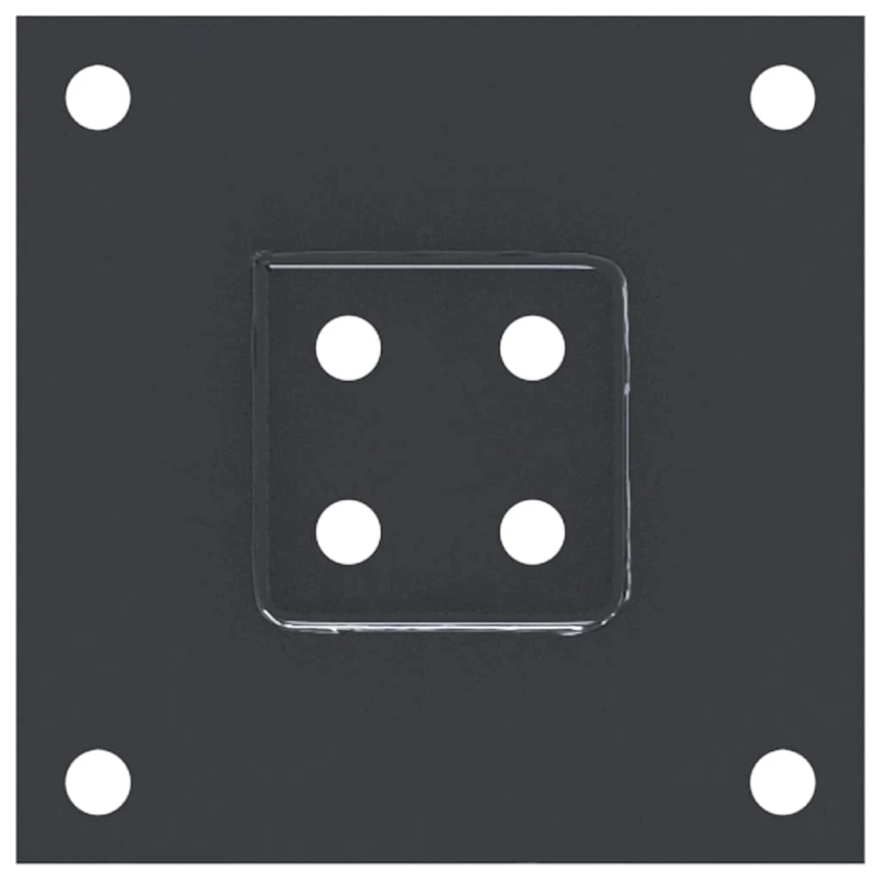 vidaXL Statu pamatnes Kvadrātveida 4 gab Antracīts 71x71 mm