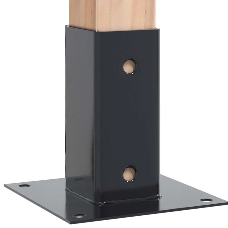 vidaXL Statu pamatnes Kvadrātveida 4 gab Antracīts 71x71 mm