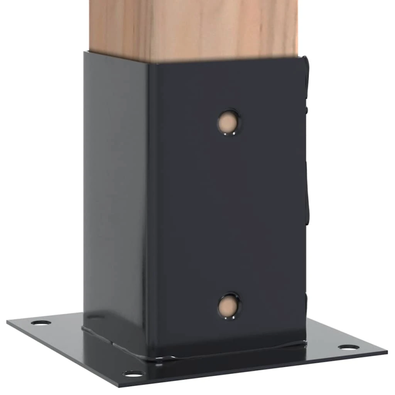 vidaXL Statu pamatnes Kvadrātveida 4 gab Antracīts 81x81 mm