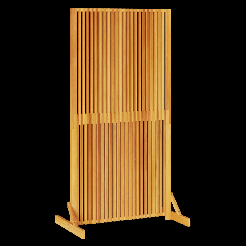 vidaXL Privātuma ekrāns Brūna 79.5 x 50 x 150 cm Akācijas masīvkoks