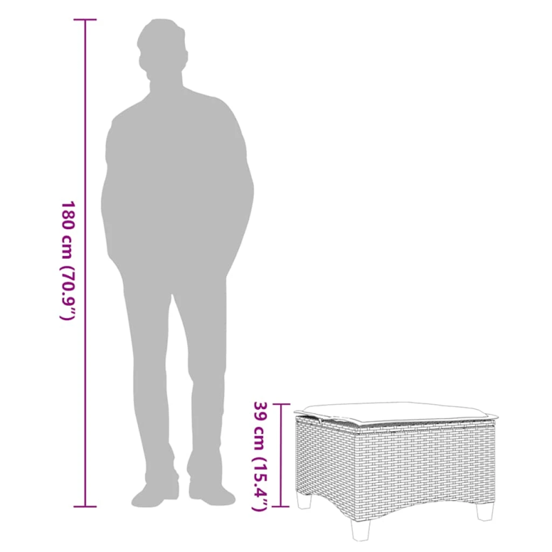 vidaXL dārza krēsli ar spilveniem 2 gab Pelēks 55x55x36 cm