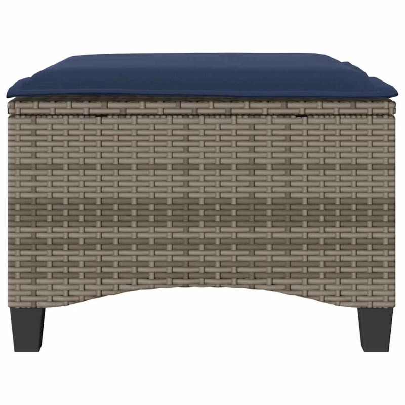 vidaXL dārza krēsli ar spilveniem 2 gab Pelēks 55x55x36 cm