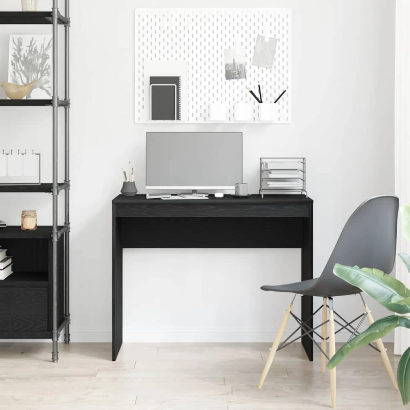 vidaXL rakstāmgalds, melns ozols, 90x40x72 cm, inženierkoks