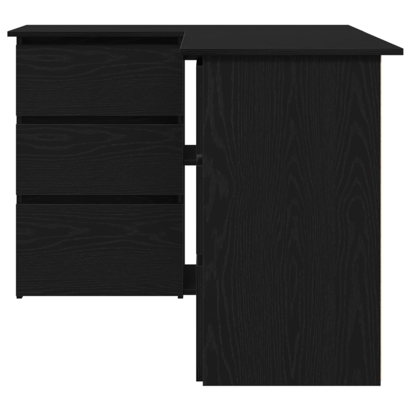 vidaXL Galds Melns ozolkoks 145 x 100 x 76 cm Inženierijas koks