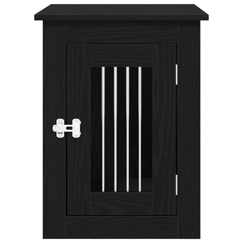 vidaXL suņu būra mēbeles, melns ozols, 45x62x59 cm, inženierkoks