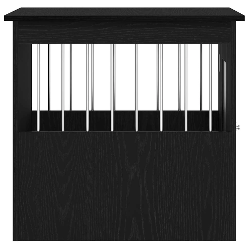 vidaXL suņu būra mēbeles, melns ozols, 45x62x59 cm, inženierkoks