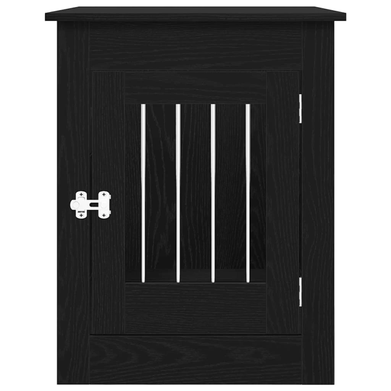 vidaXL suņu būra mēbeles, melns ozols, 55x80x68 cm, inženierkoks