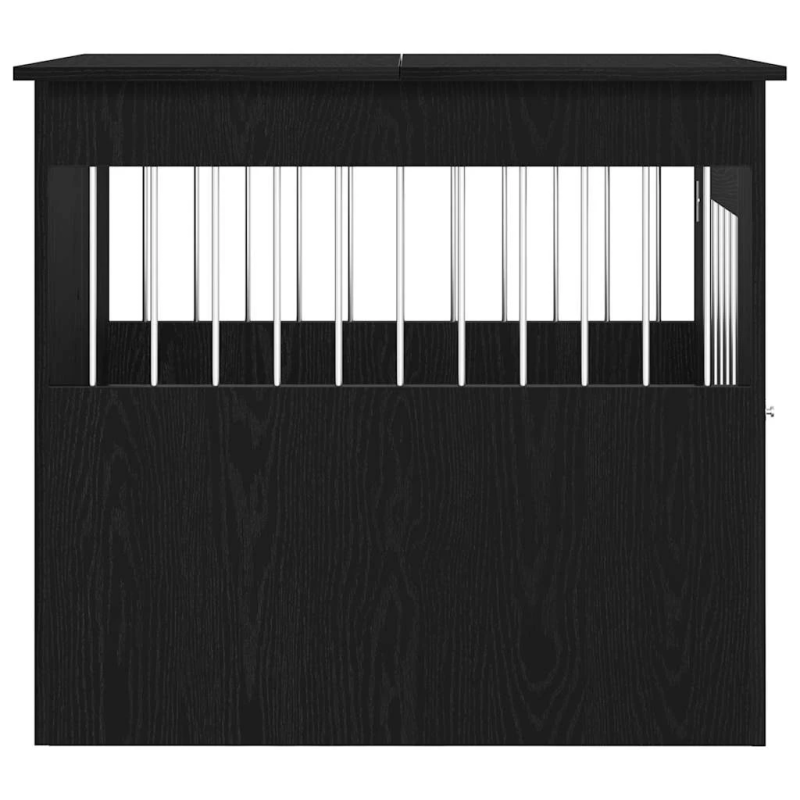 vidaXL suņu būris, melns ozols, 64,5x80x71 cm, inženierkoks