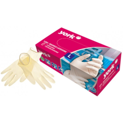 Cimdi Lateksa ar pūderi 100gb L York