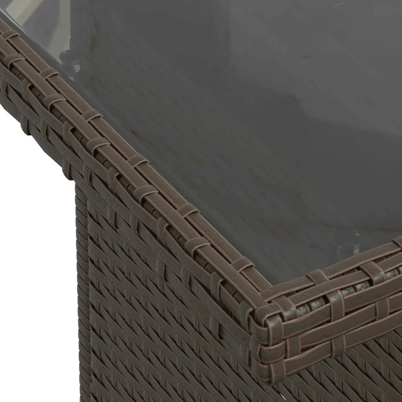 vidaXL 6-daļīgs dārza dīvānu komplekts, matrači, brūna PE rotangpalma