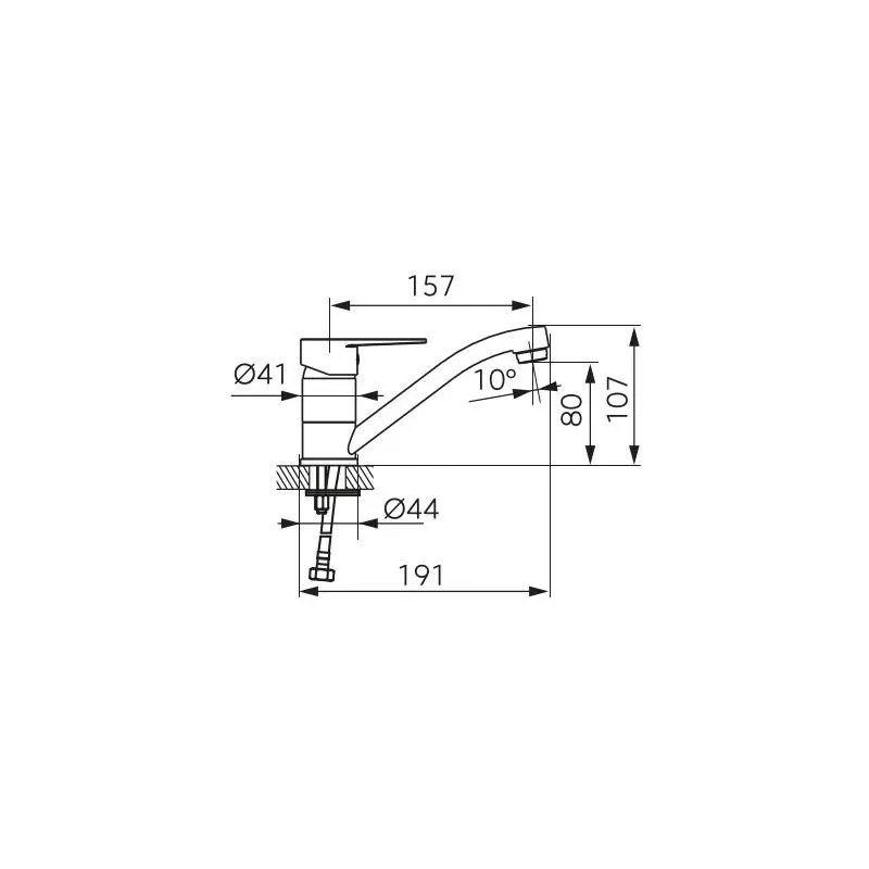 Izlietņu jaucējkrāns Ferro BNT2A, hroma
