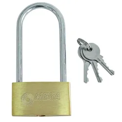 Piekaramā slēdzene misiņa garš šeikelis 40mm 3 atslēgas