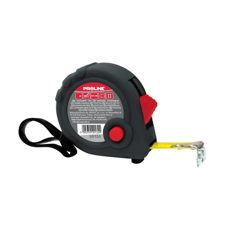 Mērlente 7.5mx25 mm, magneta un ar neilona pārklājumu, II klase