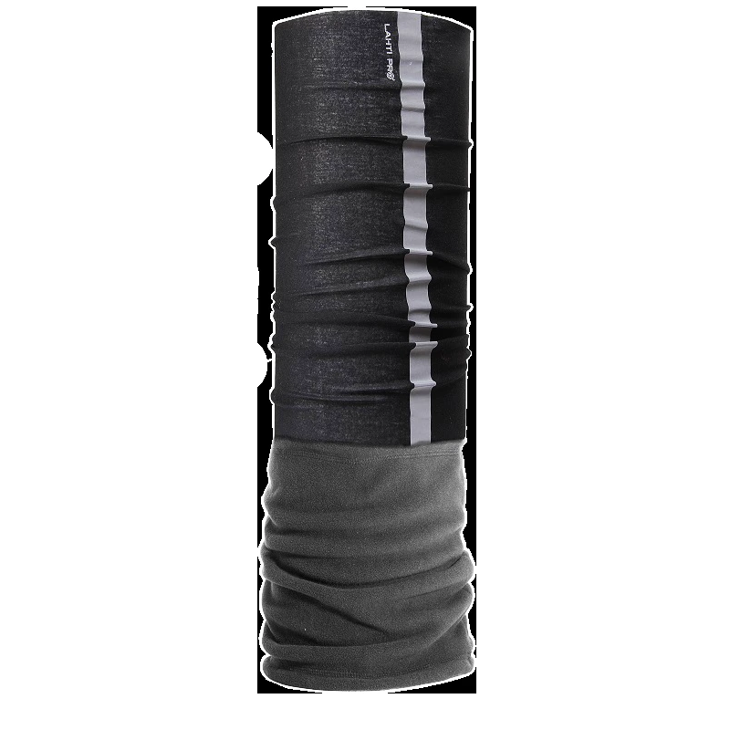 Šalle multifunkc. flisa melna-peleka