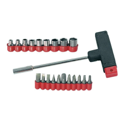 Skrūvgriezis ar uzgaļiem 21gb T-veida blisteri