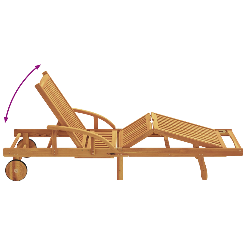 vidaXL Sauļošanās krēsls Bēša 200 x 67 x 84 cm Cietā akācijas koks