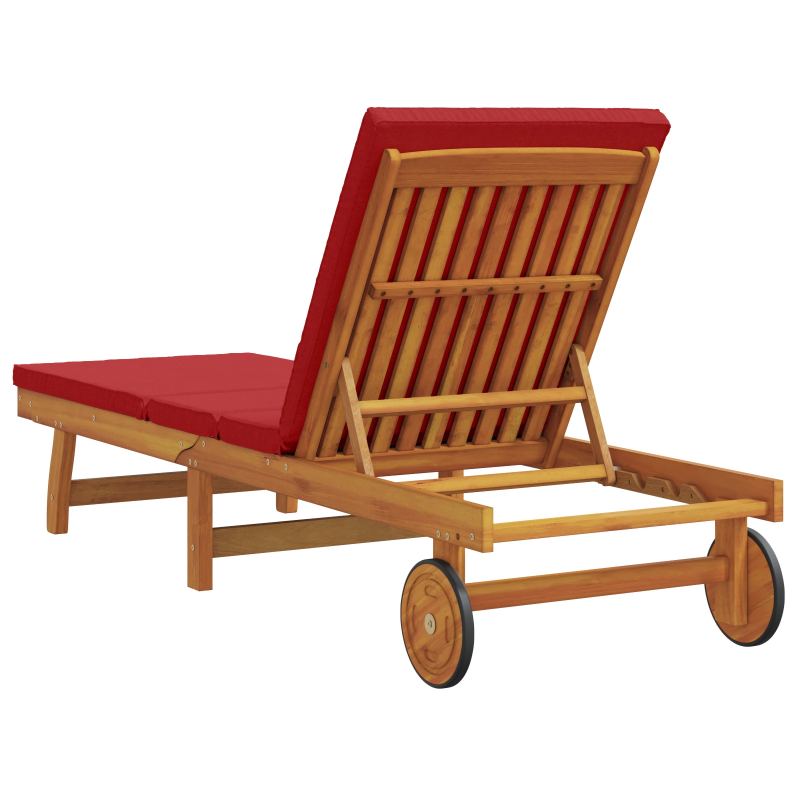 vidaXL Sauļošanās krēsls Brūna 63 x 199 x 85cm Akācijas masīvkoks