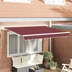 vidaXL Markīzes rezerves audums Burgundija 330 x 195 cm Poliesters