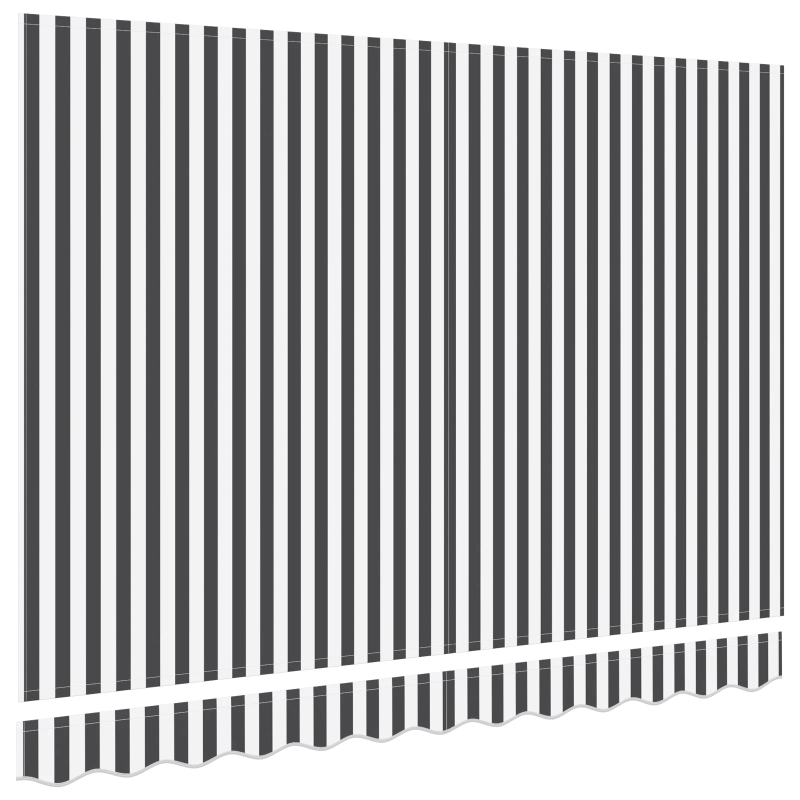 vidaXL Markīzes rezerves audums Antracīts un balts 330 x 195 cm